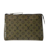LOUIS VUITTON ルイヴィトン ポシェットヴォワヤージュ スープル カーキ M82800 メンズ モノグラムキャンバス セカンドバッグ Aランク 中古 銀蔵