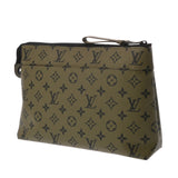 LOUIS VUITTON ルイヴィトン ポシェットヴォワヤージュ スープル カーキ M82800 メンズ モノグラムキャンバス セカンドバッグ Aランク 中古 銀蔵