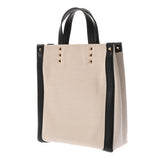 VALENTINO ヴァレンティノ ガラヴァーニ VLTNトート ホワイト/ブラック XW2B0K37FWB メンズ キャンバス レザー 2WAYバッグ Bランク 中古 銀蔵