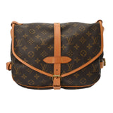 LOUIS VUITTON ルイヴィトン モノグラム ソミュール30 ブラウン M42256 ユニセックス モノグラムキャンバス ショルダーバッグ Bランク 中古 銀蔵