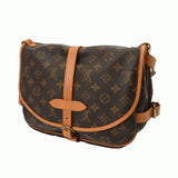 LOUIS VUITTON ルイヴィトン モノグラム ソミュール30 ブラウン M42256 ユニセックス モノグラムキャンバス ショルダーバッグ Bランク 中古 銀蔵