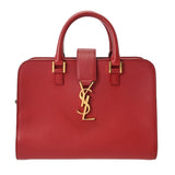 SAINT LAURENT サンローラン ベイビーカバス 2WAYバッグ レッド 372087 レディース カーフ ハンドバッグ Bランク 中古 銀蔵