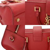 SAINT LAURENT サンローラン ベイビーカバス 2WAYバッグ レッド 372087 レディース カーフ ハンドバッグ Bランク 中古 銀蔵
