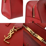SAINT LAURENT サンローラン ベイビーカバス 2WAYバッグ レッド 372087 レディース カーフ ハンドバッグ Bランク 中古 銀蔵