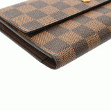 LOUIS VUITTON ルイヴィトン ダミエ ポルトフォイユ インターナショナル ブラウン レディース ダミエキャンバス 長財布 ABランク 中古 銀蔵