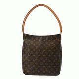LOUIS VUITTON ルイヴィトン モノグラム ルーピング GM ブラウン M51145 レディース モノグラムキャンバス ワンショルダーバッグ Bランク 中古 銀蔵