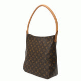LOUIS VUITTON ルイヴィトン モノグラム ルーピング GM ブラウン M51145 レディース モノグラムキャンバス ワンショルダーバッグ Bランク 中古 銀蔵