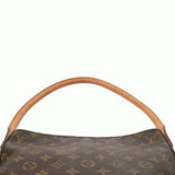 LOUIS VUITTON ルイヴィトン モノグラム ルーピング GM ブラウン M51145 レディース モノグラムキャンバス ワンショルダーバッグ Bランク 中古 銀蔵
