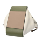 LOEWE ロエベ ハンモック スモール ホワイト/ベージュ/カーキ レディース レザー 2WAYバッグ ABランク 中古 銀蔵
