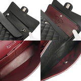 CHANEL シャネル マトラッセ Wフラップ Wチェーンショルダー 25 ブラック A01112 レディース キャビアスキン ショルダーバッグ Aランク 中古 銀蔵