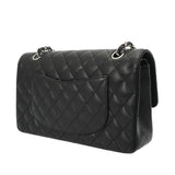 CHANEL シャネル マトラッセ Wフラップ Wチェーンショルダー 25 ブラック A01112 レディース キャビアスキン ショルダーバッグ Aランク 中古 銀蔵