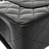 CHANEL シャネル マトラッセ Wフラップ Wチェーンショルダー 25 ブラック A01112 レディース キャビアスキン ショルダーバッグ Aランク 中古 銀蔵