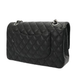 CHANEL シャネル マトラッセ Wフラップ Wチェーンショルダー 25 ブラック A01112 レディース キャビアスキン ショルダーバッグ Aランク 中古 銀蔵