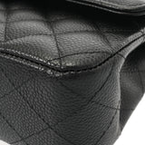 CHANEL シャネル マトラッセ Wフラップ Wチェーンショルダー 25 ブラック A01112 レディース キャビアスキン ショルダーバッグ Aランク 中古 銀蔵