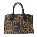 LOUIS VUITTON ルイヴィトン シティスティーマー レオパード ブラック/ブラウン レディース レザー 2WAYバッグ Bランク 中古 銀蔵