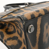 LOUIS VUITTON ルイヴィトン シティスティーマー レオパード ブラック/ブラウン レディース レザー 2WAYバッグ Bランク 中古 銀蔵