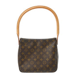 LOUIS VUITTON ルイヴィトン モノグラム ルーピング MM ブラウン M51146 レディース モノグラムキャンバス ショルダーバッグ Bランク 中古 銀蔵