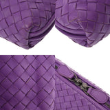 BOTTEGAVENETA ボッテガヴェネタ イントレチャート パープル ユニセックス レザー ショルダーバッグ Bランク 中古 銀蔵