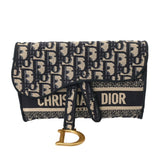 CHRISTIAN DIOR クリスチャンディオール ミニショルダーバッグ ブルー レディース キャンバス ショルダーバッグ Bランク 中古 銀蔵