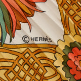 HERMES エルメス プリーツスカーフ オレンジ/マルチ レディース シルク100％ スカーフ Aランク 中古 銀蔵