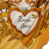 HERMES エルメス プリーツスカーフ オレンジ/マルチ レディース シルク100％ スカーフ Aランク 中古 銀蔵