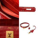 HERMES エルメス ケリー 32 外縫い 2WAY ルージュヴィフ ○Y刻印(1995年頃) レディース ポロサスリセ ハンドバッグ ABランク 中古 銀蔵