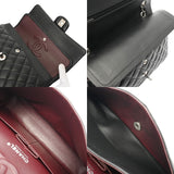 CHANEL シャネル マトラッセ Wフラップ Wチェーンショルダー 25 ブラック A01112 レディース ラムスキン ショルダーバッグ Aランク 中古 銀蔵