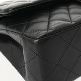 CHANEL シャネル マトラッセ Wフラップ Wチェーンショルダー 25 ブラック A01112 レディース ラムスキン ショルダーバッグ Aランク 中古 銀蔵