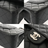 CHANEL シャネル マトラッセ Wフラップ Wチェーンショルダー 25 ブラック A01112 レディース ラムスキン ショルダーバッグ Aランク 中古 銀蔵