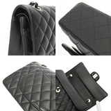 CHANEL シャネル マトラッセ Wフラップ Wチェーンショルダー 25 ブラック A01112 レディース ラムスキン ショルダーバッグ Aランク 中古 銀蔵