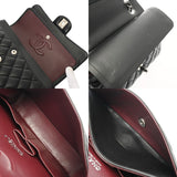 CHANEL シャネル マトラッセ WフラップWチェーンショルダー 23 ブラック A01113 レディース ラムスキン ショルダーバッグ ABランク 中古 銀蔵