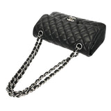 CHANEL シャネル マトラッセ WフラップWチェーンショルダー 23 ブラック A01113 レディース ラムスキン ショルダーバッグ ABランク 中古 銀蔵