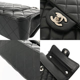 CHANEL シャネル マトラッセ WフラップWチェーンショルダー 23 ブラック A01113 レディース ラムスキン ショルダーバッグ ABランク 中古 銀蔵