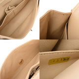 CHANEL シャネル マトラッセ Wフラップ Wチェーンショルダー 25 ベージュ A01112 レディース ラムスキン ショルダーバッグ Aランク 中古 銀蔵