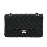 CHANEL シャネル マトラッセ Wフラップ Wチェーンショルダー 25 ブラック A01112 レディース ラムスキン ショルダーバッグ Aランク 中古 銀蔵
