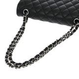 CHANEL シャネル マトラッセ Wフラップ Wチェーンショルダー 25 ブラック A01112 レディース ラムスキン ショルダーバッグ Aランク 中古 銀蔵