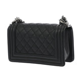 CHANEL シャネル ボーイシャネル チェーンショルダー 20cm ブラック A67085 レディース キャビアスキン ショルダーバッグ Aランク 中古 銀蔵