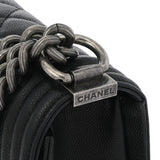 CHANEL シャネル ボーイシャネル チェーンショルダー 20cm ブラック A67085 レディース キャビアスキン ショルダーバッグ Aランク 中古 銀蔵
