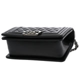 CHANEL シャネル ボーイシャネル チェーンショルダー 20cm ブラック A67085 レディース キャビアスキン ショルダーバッグ Aランク 中古 銀蔵