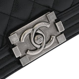 CHANEL シャネル ボーイシャネル チェーンショルダー 20cm ブラック A67085 レディース キャビアスキン ショルダーバッグ Aランク 中古 銀蔵