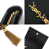 SAINT LAURENT サンローラン ケイトタッセルスモール ブラック 474366 レディース グレインドプードルレザー ショルダーバッグ Aランク 中古 銀蔵