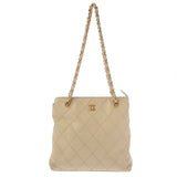 CHANEL シャネル マトラッセ チェーンショルダーバッグ ベージュ A16178 レディース キャビアスキン ショルダーバッグ ABランク 中古 銀蔵