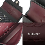 CHANEL シャネル マトラッセ Wフラップ Wチェーンショルダー 25 ブラック A01112 レディース キャビアスキン ショルダーバッグ ABランク 中古 銀蔵
