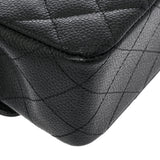 CHANEL シャネル マトラッセ Wフラップ Wチェーンショルダー 25 ブラック A01112 レディース キャビアスキン ショルダーバッグ ABランク 中古 銀蔵