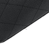 CHANEL シャネル マトラッセ Wフラップ Wチェーンショルダー 25 ブラック A01112 レディース キャビアスキン ショルダーバッグ ABランク 中古 銀蔵