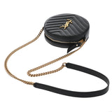 SAINT LAURENT サンローラン ヴィニル チェーンショルダー ブラック レディース レザー ショルダーバッグ Aランク 中古 銀蔵