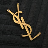 SAINT LAURENT サンローラン ヴィニル チェーンショルダー ブラック レディース レザー ショルダーバッグ Aランク 中古 銀蔵