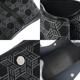 HERMES エルメス ガーデンパーティ PM ネイビー/グレー □K刻印(2007年頃) レディース ネゴンダ トワルソーアッシュ ハンドバッグ Bランク 中古 銀蔵