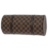 LOUIS VUITTON ルイヴィトン ダミエ パピヨン GM ブラウン レッド N51303 レディース ダミエキャンバス ハンドバッグ Aランク 中古 銀蔵