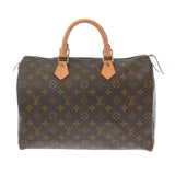 LOUIS VUITTON ルイヴィトン モノグラム スピーディ 35 ブラウン M41524 レディース モノグラムキャンバス ハンドバッグ Bランク 中古 銀蔵